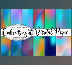 Download Digital Paper Gradient Bright Color Creativemarket - 10285026