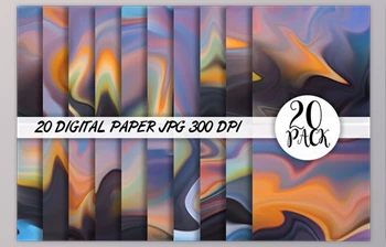 Download Digital paper design <span class='badge badge-warning'>realistic</span> wave Creativemarket - 10896839