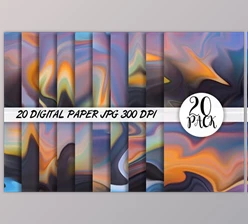 Download Digital paper design realistic wave Creativemarket - 10896839