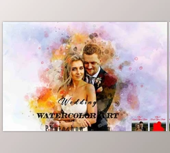 Download Wedding Watercolor Art Photoshop Action Creativemarket - 11013805