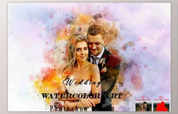 Download Wedding Watercolor <span class='badge badge-warning'>Art</span> Photoshop Action Creativemarket - 11013805