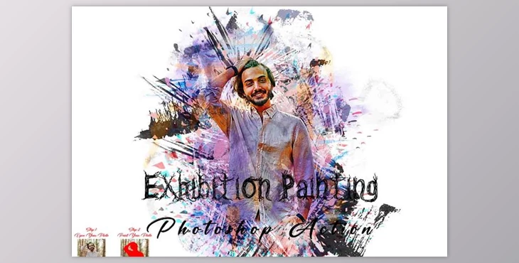 Download Exhibition Painting Photoshop Action Creativemarket - 11013141