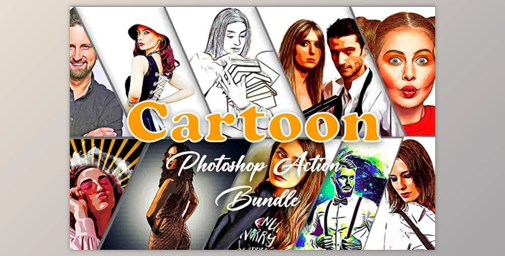 Download Cartoon Photoshop Action Bundle CreativeMarket - 10998631