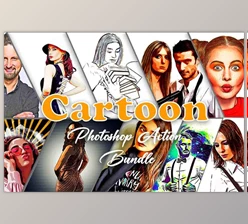 Download Cartoon Photoshop Action Bundle CreativeMarket - 10998631