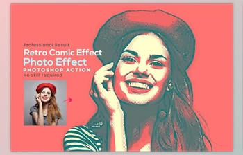 Download Retro Comic <span class='badge badge-warning'>Effect</span> Photoshop Action <span class='badge badge-warning'>Creativemarket</span> - 10863177