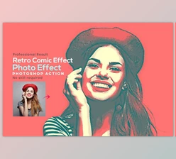 Download Retro Comic Effect Photoshop Action Creativemarket - 10863177
