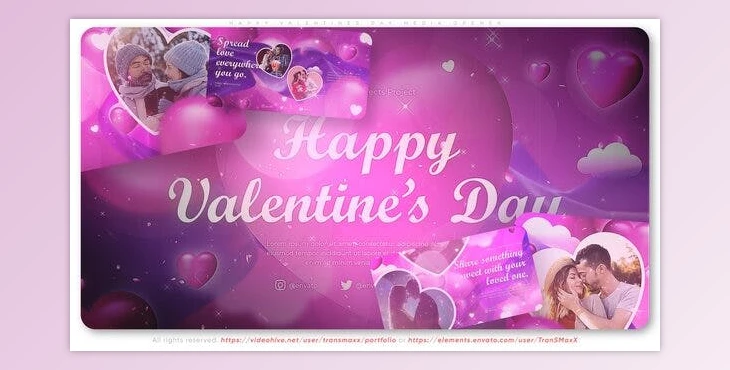 Download Happy Valentines Day Media Opener (Videohive 42801192) - AE Project