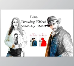 Download Creativemarket - Line Drawing Effect Photoshop Action