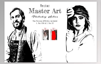 Download Vector <span class='badge badge-warning'>Master</span> Art Photoshop Action Creativemarket - 11020125