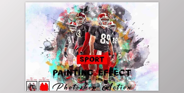 Download Sport Painting Effect Photoshop Action Creativemarket - 11640452