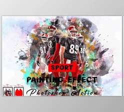 Download Sport Painting Effect Photoshop Action Creativemarket - 11640452