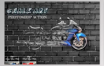 Download Chalk <span class='badge badge-warning'>Art</span> Photoshop Action CreativeMarket - 12164536