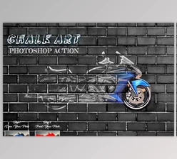 Download Chalk Art Photoshop Action CreativeMarket - 12164536