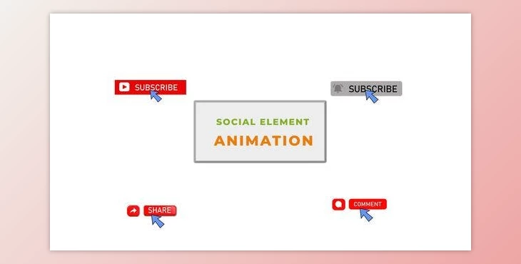 Download Social Media Element Scene YouTube Subscribe Button Template (Videohive 42925359) - AE Project