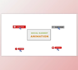 Download Social Media Element Scene YouTube Subscribe Button Template (Videohive 42925359) - AE Project