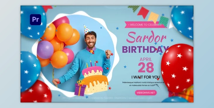 Download Happy Birthday Intro || Happy Birthday Invitation MOGRT (Videohive 42845623) - PR Project