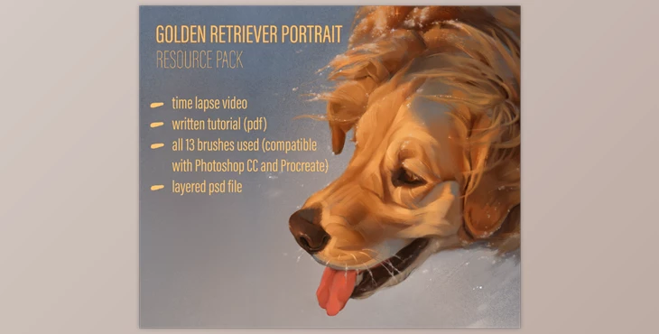 Download Gumroad – Dog Portrait Tutorial & Brush Pack