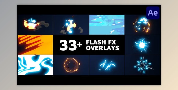 Download Flash FX Overlay Pack | After Effects (Videohive 42881259) - AE Project