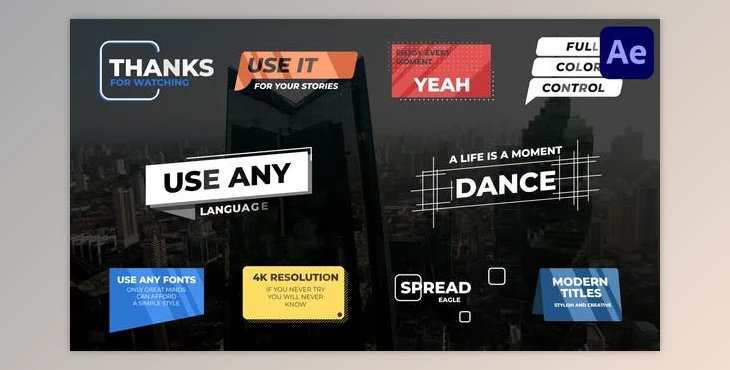 Download Modern Titles for After Effects (Videohive 43039595) - AE Project