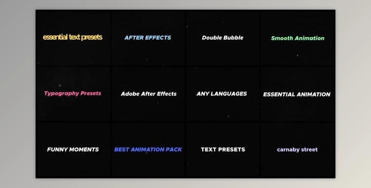 Download Text Animation Presets (Videohive 42889971) - AE Project