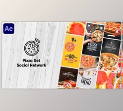 Download Pizza Set - Social Network | After Effects (Videohive 42923762) - AE Project