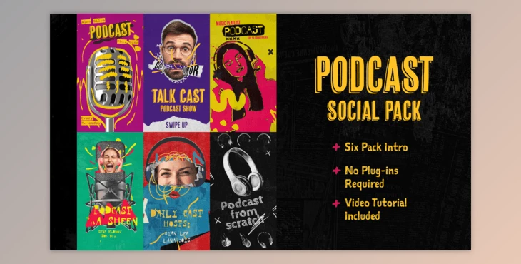 Download Podcast Intro Social Pack (Videohive 43057854) - AE Project