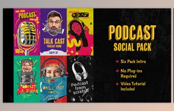 Download Podcast Intro Social <span class='badge badge-warning'>Pack</span> (Videohive 43057854) - AE Project