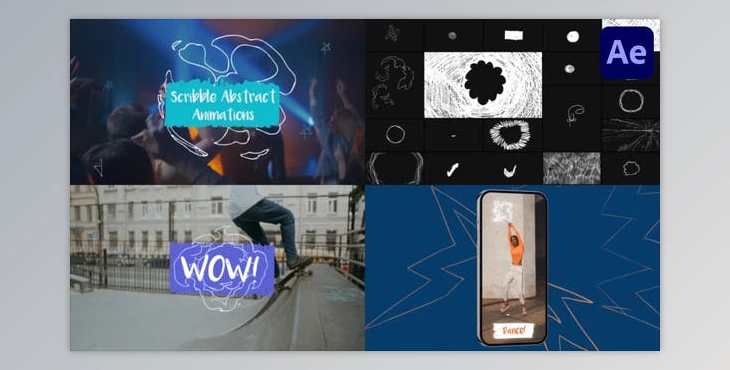 Download Scribble Abstract Animations for After Effects (Videohive 42879631) - AE Project