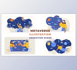 Download Virtual Goggles Metaverse Animation Scene (Videohive 42925987) - AE Project