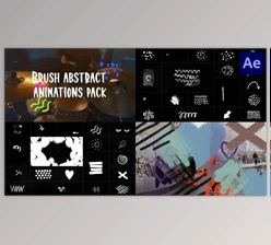 Download Brush Abstract Animations Pack for After Effects (Videohive 42923636) - AE Project