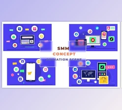 Download Social Media Marketing Concept Animation Scene (Videohive 42854124) - AE Project