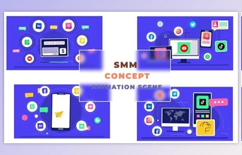 Download Social Media Marketing <span class='badge badge-warning'>Concept</span> Animation Scene (Videohive 42854124) - AE Project