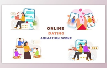 Download Online Digital Dating <span class='badge badge-warning'>Concept</span> Scene (Videohive 42854238) - AE Project