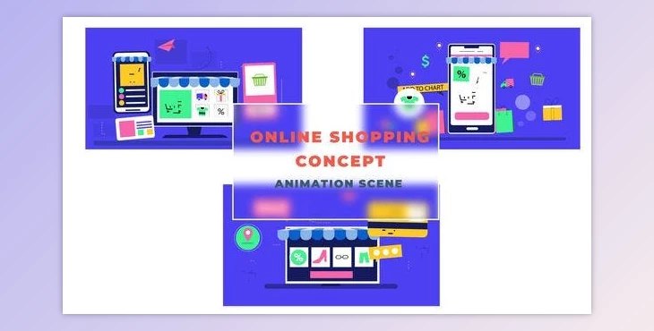 Download Online Shopping Concept Animation Scene (Videohive 42854209) - AE Project