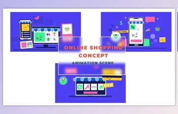 Download Online Shopping <span class='badge badge-warning'>Concept</span> Animation Scene (Videohive 42854209) - AE Project