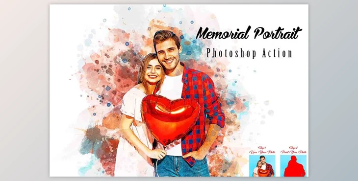 Download Memorial Portrait Photoshop Action Creativemarket - 12640972
