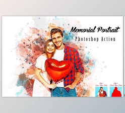 Download Memorial Portrait Photoshop Action Creativemarket - 12640972