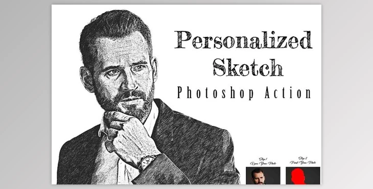 Download Personalized Sketch Photoshop Action Creativemarket - 12644232