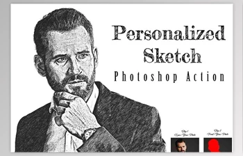Download Personalized Sketch <span class='badge badge-warning'>Photoshop</span> Action Creativemarket - 12644232