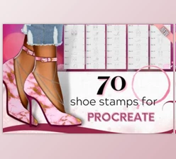 Download 70 Shoe Stamps Brushes for Procreate