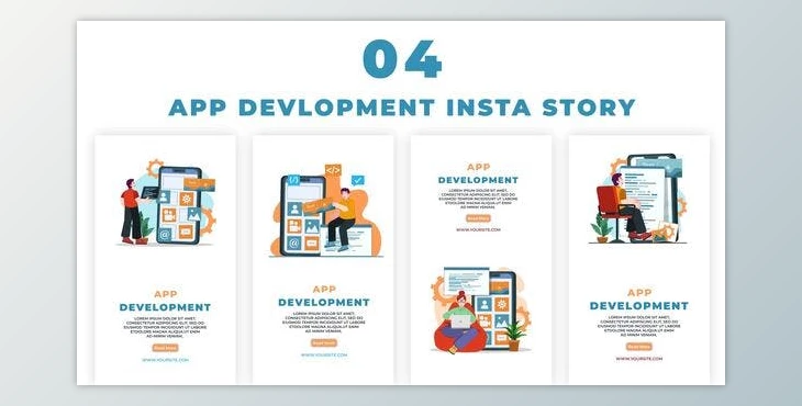 Download App Development AE Instagram Story (Videohive 42836978) - AE Project