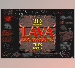 Download LAVA GAME BACKGROUND TILES AND DECAL