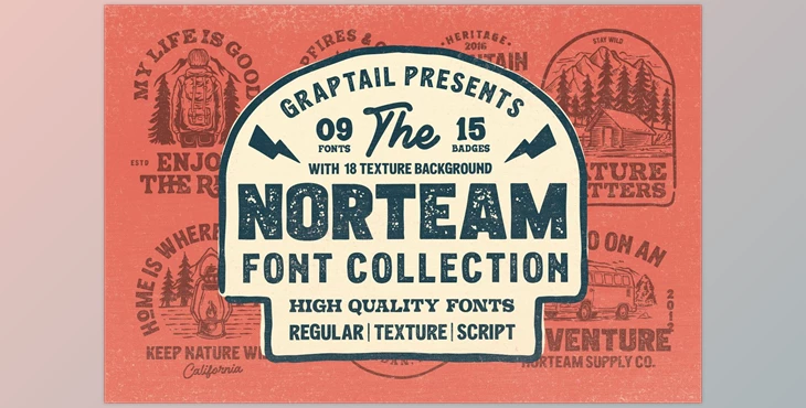 Download Norteam | Font Collection CreativeMarket 6326281