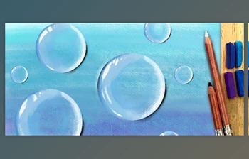 Download Create <span class='badge badge-warning'>Full</span> 3D Water Droplets With Textural Pastel Technique