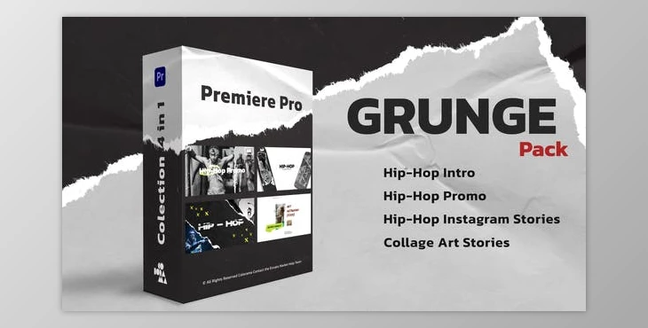 Download Grunge Pack Premiere Pro (Videohive 43007784) - PR Project