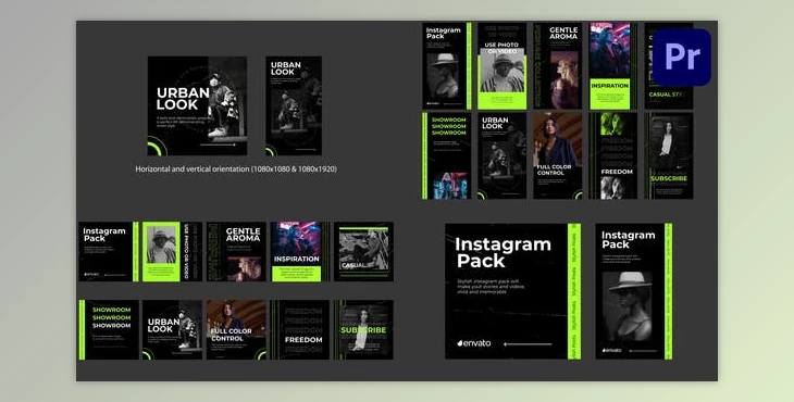 Download Stylish Instagram Pack for Premiere Pro (Videohive 43070731)
