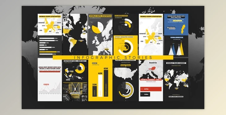 Download World Map Pro - Infographic Stories (Videohive 43262852) - AE Project