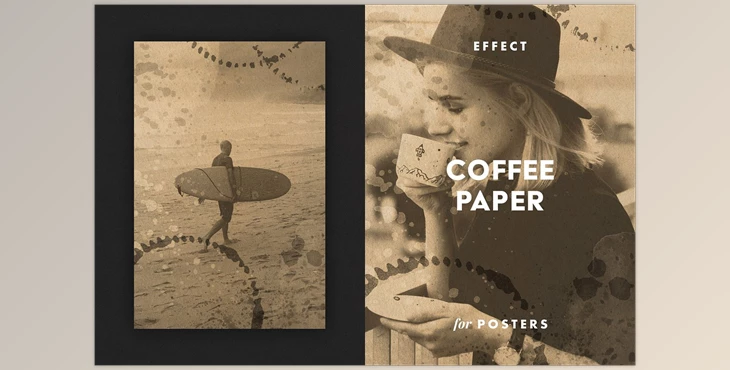Download Coffee Paper Poster Effect