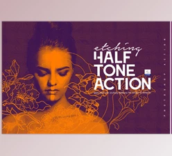 Download InventActions – Etching Halftone Photoshop Action