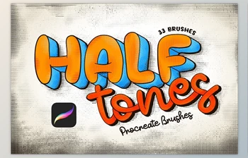 Download Halftone Procreate Brushes <span class='badge badge-warning'>Creativemarket</span> - 12706758